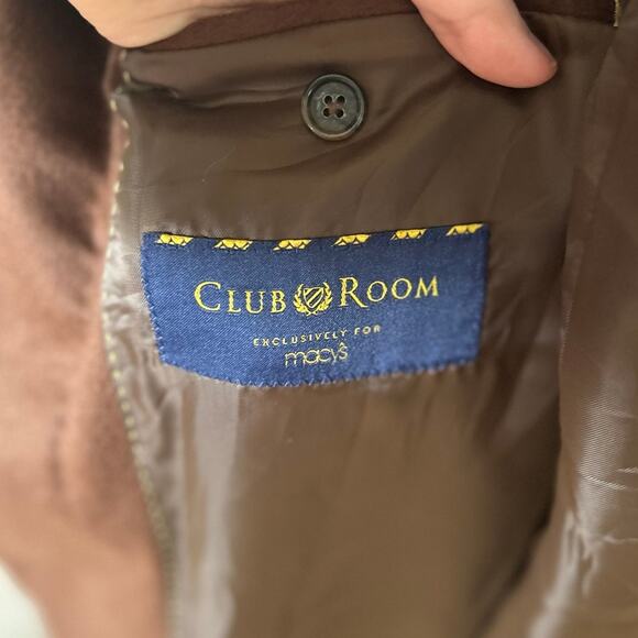 Clubroom Chocolate Brown Cashmere Two Button Blazer 42L - Picture 7 of 8